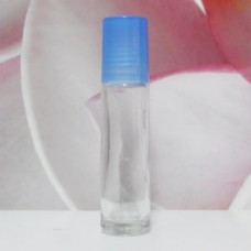 Roll-on Glass Bottle 8 ml Clear PE Cap: PINK