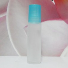 Roll-on Glass Bottle 10 ml Frosted PE Cap: TURQUOISE