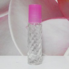 Roll-on Glass Bottle 10 ml Screw PE Cap: PINK