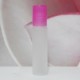 Roll-on Glass Bottle 8 ml Frosted PE Cap: PINK