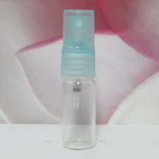 Tube Glass 10 ml Clear with PE Sprayer: LIGHT BLUE