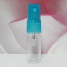 Tube Glass 10 ml Clear with PE Sprayer: TURQUOISE