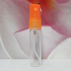 Tube Glass 15 ml Clear with PE Sprayer: ORANGE